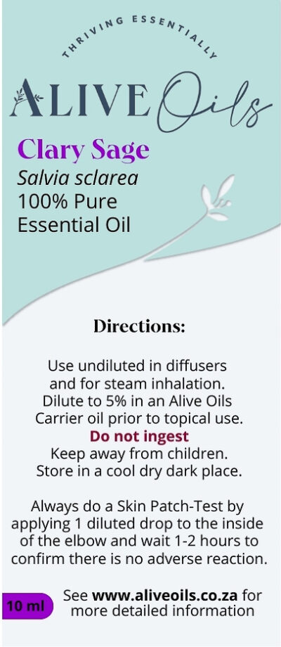 Alive Oils Clary Sage Pure Essential Oil – is a calming hormone tonic for menopause with oestrogenic actions to cool hot flushes, calm stress and cortisol levels, and better the health of your thyroid. Clary Sage is excellent for depression, anxiety, and stress. This natural skin beauty moisturiser makes skin soft and glowing, also calming rashes, and eczema with anti-inflammatory actions.