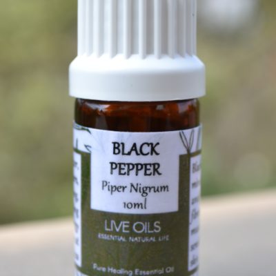 Alive Oils Black Pepper Pure Essential Oil - Strong pain-calming anti-spasmodic, anti-viral, anti-bacterial oil for fibromyalgia, muscle aches, circulation, phlegm, and a spleen tonic.
