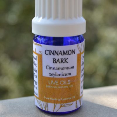 Alive Oils Cinnamon Bark Pure Essential Oil – A strong anti-infectious, anti-bacterial pain-calming oil for bronchitis, colds, flu, immunity, toenail fungus, bladder infection, dyspepsia.