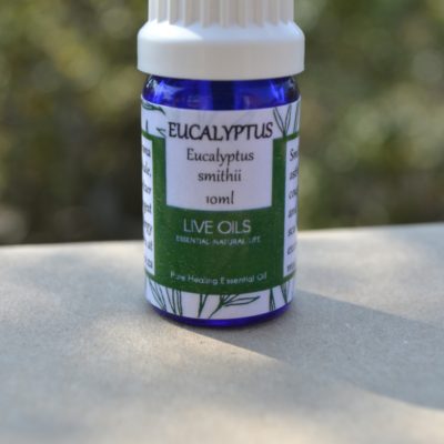 Alive Oils Eucalyptus Smithii Pure Essential Oil - A mucolytic decongestant, disinfectant for bronchitis, coughs, phlegm, colds, flu, pain-calming for sinus headaches, sore muscles, and joints.