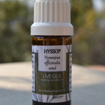 Alive Oils Hyssop Pure Essential Oil – This expectorant unclogs phlegm, calms gas, bloating, circulation, pain-calming for sore joints, menstruation pain, and anti-viral for herpes.
