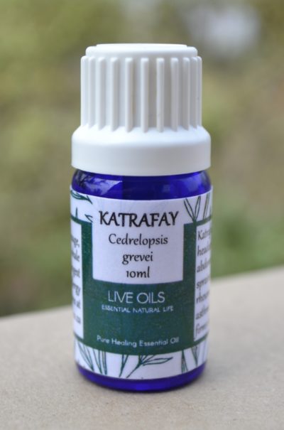 Alive Oils Katrafay Pure Essential Oil - Cedrelopsis grevei -A brain energising tonic and strong anti-inflammatory pain-calming oil for headaches, arthritis, rheumatism, sore muscles, coughs, and eczema.
