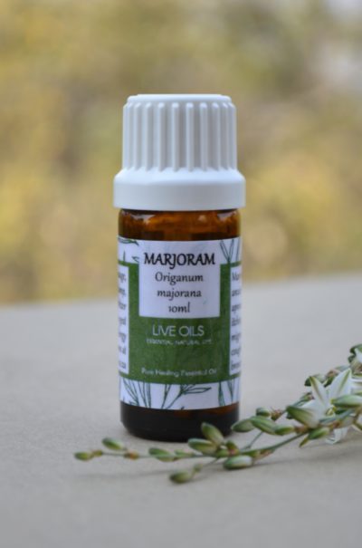 Alive Oils Marjoram Pure Essential Oil - Origanum majorana - A pain calming oil for nerves, sleep apnoea, insomnia, disinfectant, itching skin, headaches, fibromyalgia, chronic coughing, disinfectant.