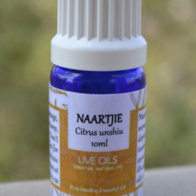 Alive Oils Naartjie Pure Essential Oil - A calmative for nerves, stress, a digestive tonic that calms the intestines, gas, liver stimulant, and anti-septic disinfectant cleanser.