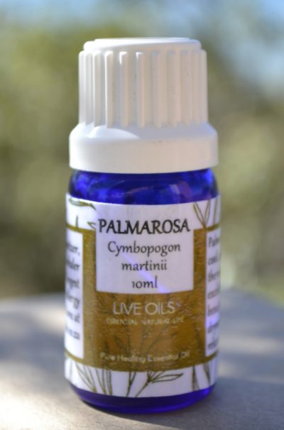 Alive Oils Palmarosa Pure Essential Oil- A calming oil for nerves, antioxidant moisturiser for itchy skin, dry skin, shingles, circulation, muscle spasms, mosquito insect repellent.