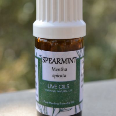 Alive Oils Spearmint Pure Essential Oil - Mentha spicata - A calming oil for stress, nerves, digestion, clears sinus tract, asthma, spasmodic coughs, disinfectant sores, calms menopause, emmenagogue.