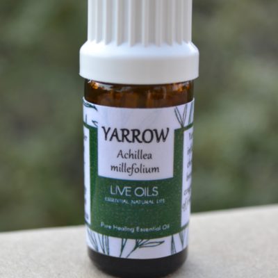 Alive Oils Yarrow Pure Essential Oil - Achillea millefolium – An excellent anti-inflammatory anti-septic for phlegm in chest, bronchi, nose, colds, coughs, flu, pain calming rheumatoid arthritis, veins.