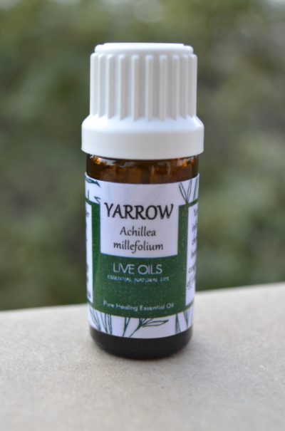 Alive Oils Yarrow Pure Essential Oil - Achillea millefolium – An excellent anti-inflammatory anti-septic for phlegm in chest, bronchi, nose, colds, coughs, flu, pain calming rheumatoid arthritis, veins.