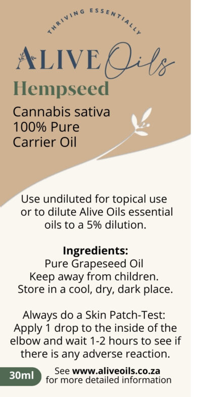 Live Oils Carrier Oils Hempseed