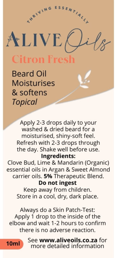 Beard Oil - Citron Fresh 10ml