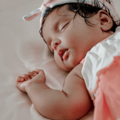 Stock photo of baby sleeping - Alive Oils Fever Fighter Therapeutic Blend
