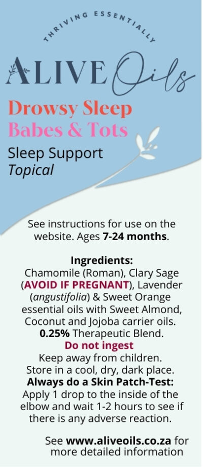 Sleepy Drowsy Little Ones. A blend of therapeutic essential oils to assist with and encourage sleep in infants, toddlers and children.