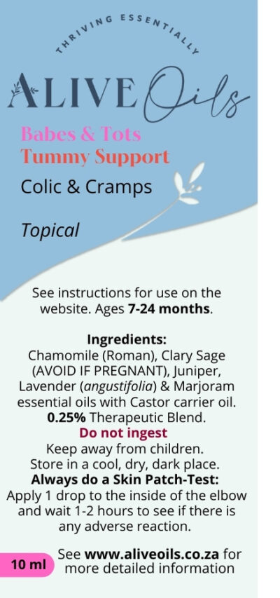 Happy Tummy assists with the therapeutic relief of colic and constipation symptoms in infants, toddlers and children.